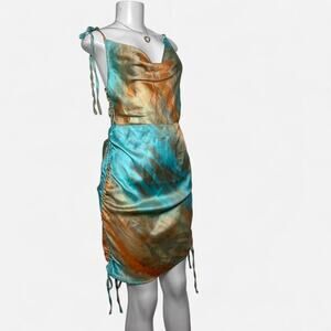 Satin dress feminine fairy boho chic soft girl formal going out size small